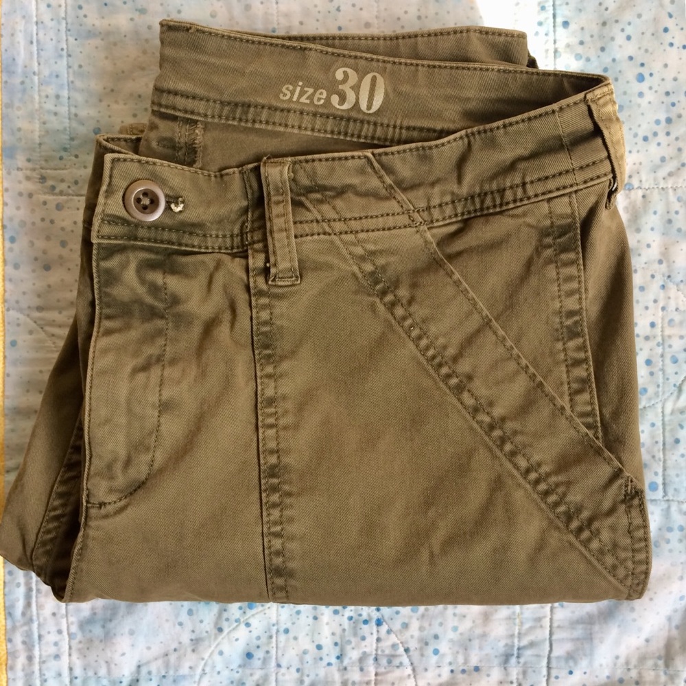 J Crew olive green skinny cargo pants